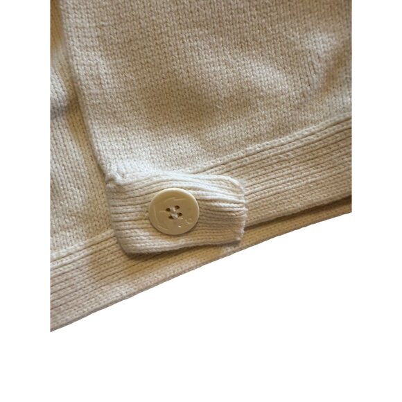 Liz Claiborne Ivory Knit Pullover Sweater Women’s XL 100% Cotton Button Detail - Picture 12 of 14